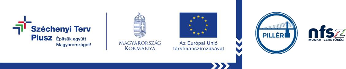 Széchenyi Terv Plusz – Magyarország Kormánya – Az Európai Unió társfinanszírozásával – PILLÉR – NFSZ